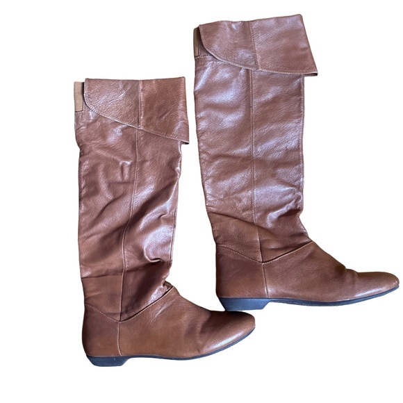 Chinese Laundry Shoes - Chinese Laundry Night Owl Women Knee High Brown Leather Boots Size 7.5